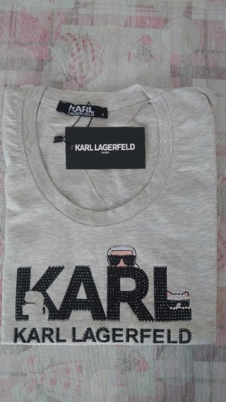 Camiseta Karl Lagerfeld gris talla S
