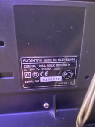 Sony MCD-RG444 Equipo de Sonido