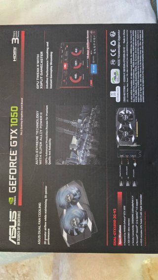 Tarjeta Gráfica ASUS Dual GTX 1050 2GB GDDR5