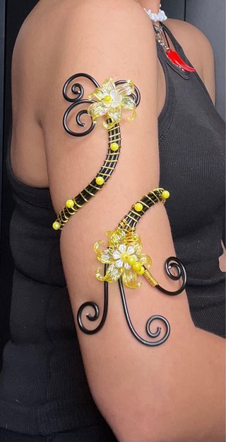 Bracciale schiava arm cuff fiori