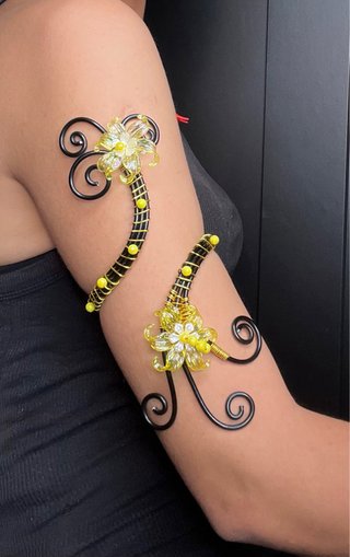 Bracciale schiava arm cuff fiori