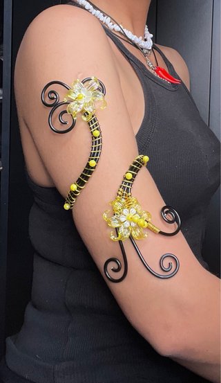 Bracciale schiava arm cuff fiori