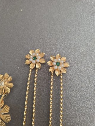 Aderezo Fallera Oro y Verde