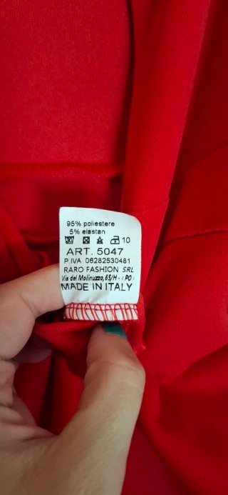 Mono Vestir Rojo Volantes en mangas