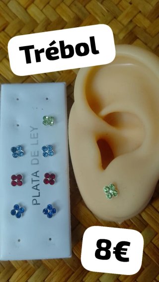 Pendientes Trébol Plata de Ley