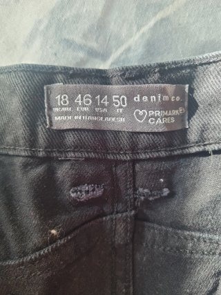Pantalón Súper Baggy Negro Talla 46