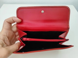 Portafoglio Balenciaga in pelle rossa