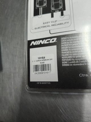 Ninco Curva R1 interior Off Road referencia 10154