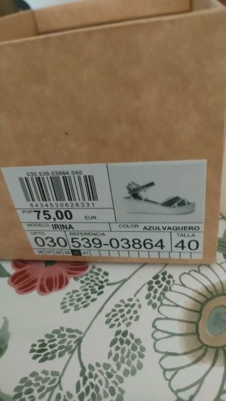 Sandalias cuña Toni Pons tela vaquera 6cm