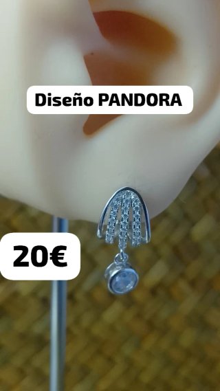 Pendientes Plata Ley Diseño Pandora