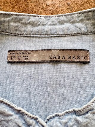 Camicia Jeans Zara Azzurra
