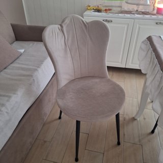 Set 4 Sedie Tessuto Velluto Marrone