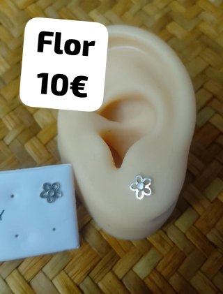Pendientes Flor Plata Ley 925