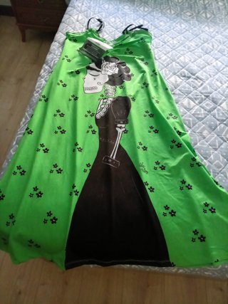 Vestido de verano verde con estampado