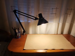 Aplique de mesa negro, extensible