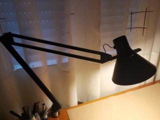 Aplique de mesa negro, extensible