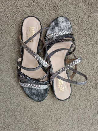 Sandalias Kess plateadas Talla 37