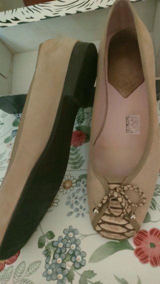 Bailarinas Callaghan Piel Talla 40 Beige