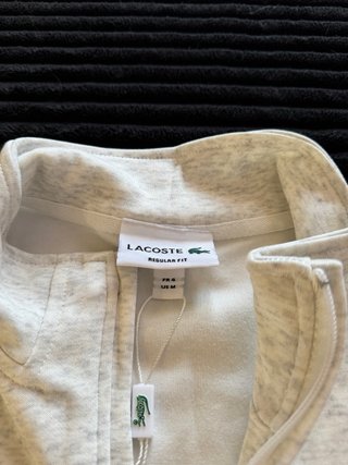 Sudadera Lacoste Gris Media Cremallera