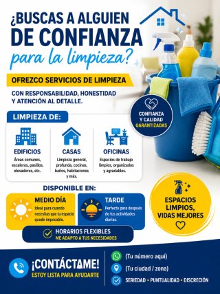 Ofrezco servicios de limpieza