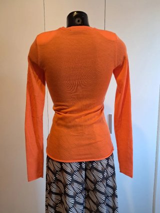 Blusa naranja manga larga