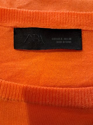 Blusa naranja manga larga