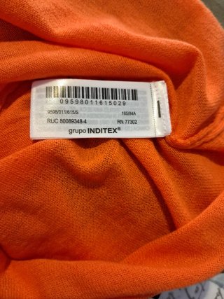 Blusa naranja manga larga