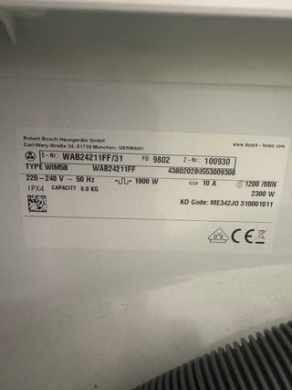 Lavadora Bosch Serie 2 VarioPerfect 6kg