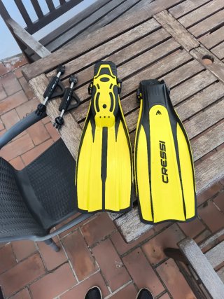 Aletas de buceo Cressi Pro Light Amarillas
