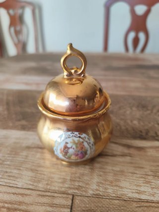 Juego de café porcelana oro nuevo