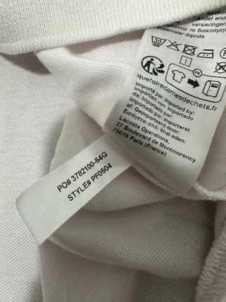Polo Lacoste Regular Fit Mujer XL Blanco