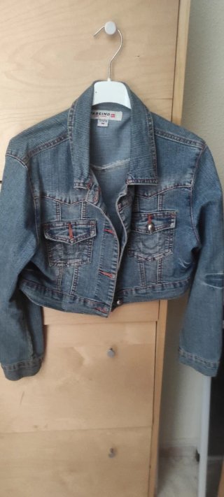 Cazadora vaquera corta mujer talla