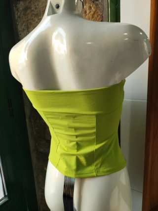 Top palabra de honor verde y blanco