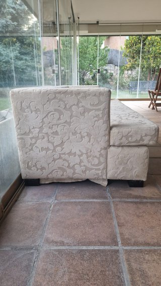Sofá clásico 3 plazas tela beige