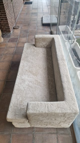 Sofá clásico 3 plazas tela beige