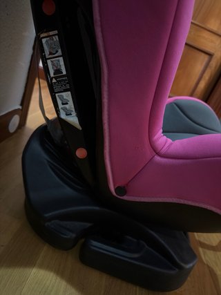 Silla de auto para bebé rosa y gris