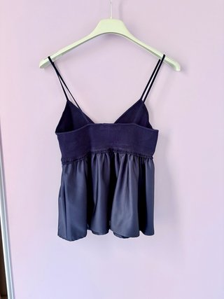 Top Zara blu elettrico