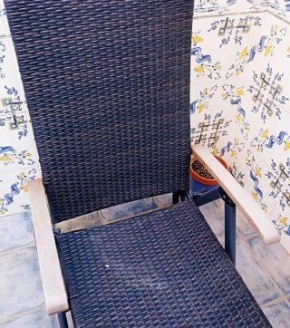 Tumbona reclinable jardín.