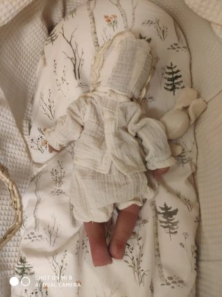 Muñeco Reborn niño Silicona 38cm Pelo Real