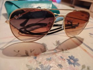 Gafas de Sol Ray-Ban Aviador unisex cristal marrón