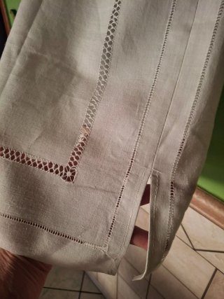 Gonna vintage lino bianco