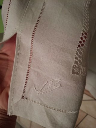 Gonna vintage lino bianco