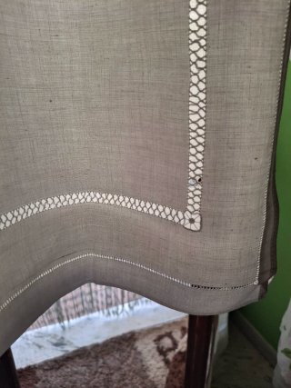 Gonna vintage lino bianco