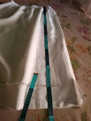 Gonna vintage lino bianco