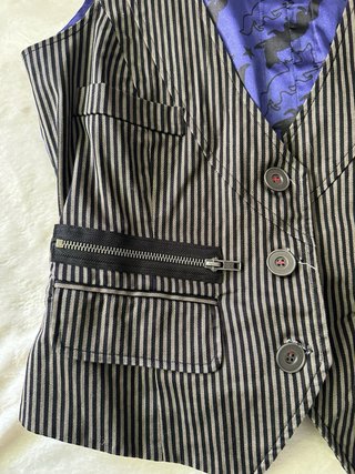 Chaleco Guro Rayas Negro Gris