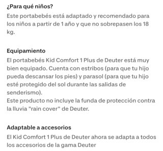 Mochila Portabebés Deuter KidComfort 1 Plus