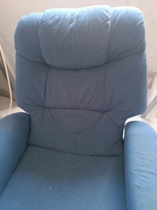 2 Sillones reclinables azul de tela para tapizar