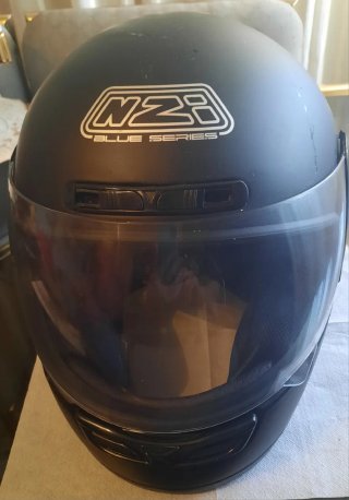 Casco Moto NZI Talla M Azul Poco Uso