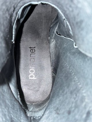 Botines de piel negros