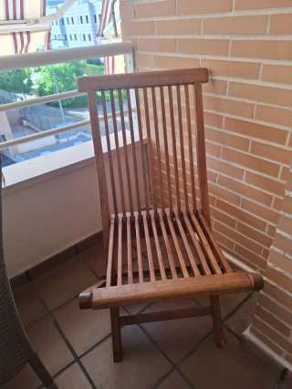 4 Sillas de exterior madera teka